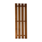 Wall-mounted coat rack, solid pine slats, 1960s