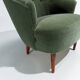 Carl Malmsten Swedish Lounge Chair, 1950s, in Mohair Velvet by Chase Erwin