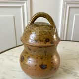 coffee service 6 cups and saucers, teapot and sugar bowl in ceramic / pottery / stoneware years 50-6