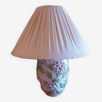 Lampe barbotine , bouquet d'hortensia