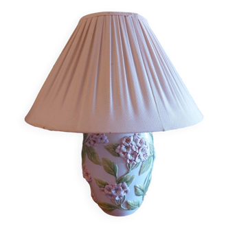 Lampe barbotine , bouquet d'hortensia