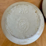 Set of 2 small Digoin bowls in vintage stoneware