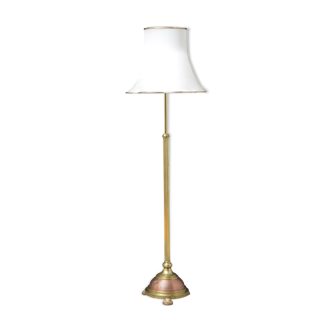 Edwardian Copper and Brass Floor Standard Lamp