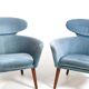 Rare Pair of Danish Easychairs in Teak & Mohair 1950s