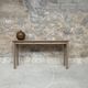 Fine console, side tables in Douglas 160 cm Vintage design spindle legs rare wood decoration