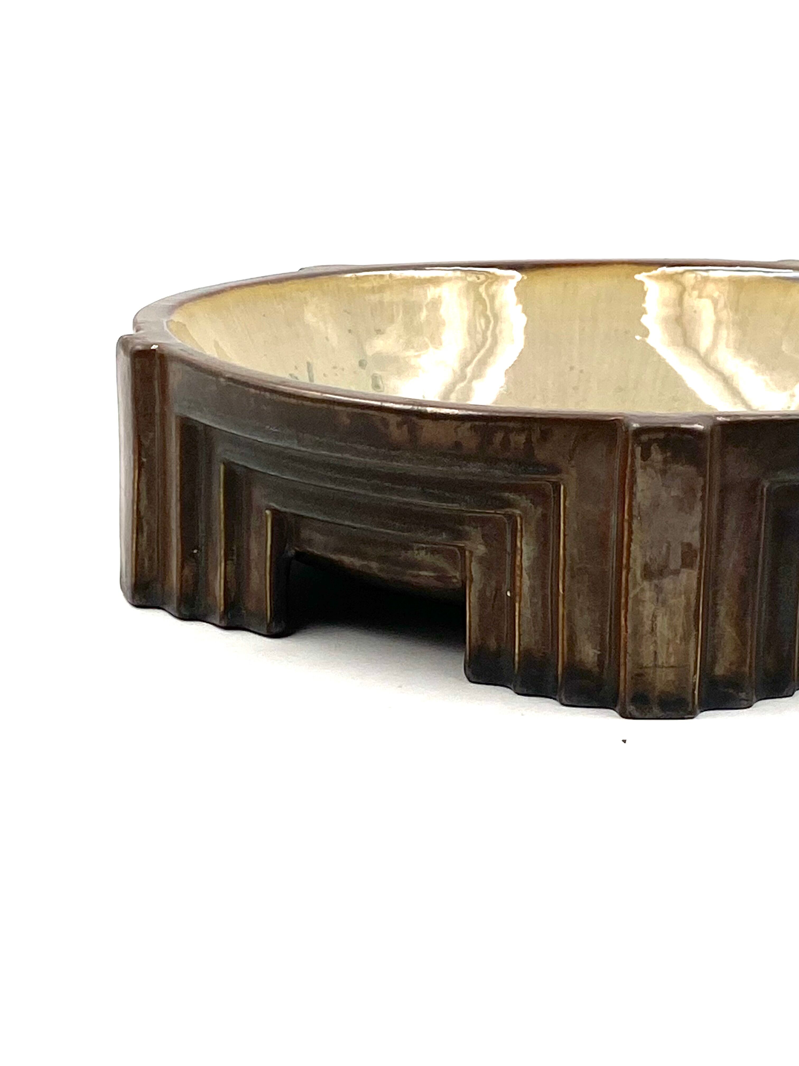 Art Deco ceramic centerpiece, Mougin Freres, Nancy France 1920s