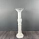 Carved White Marble Column, Mid-20th Century