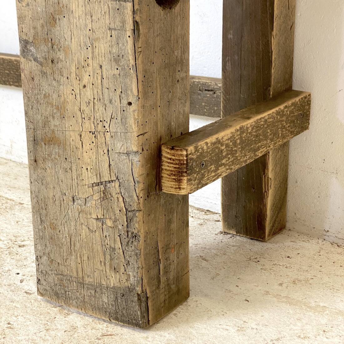 Vintage solid wood workbench