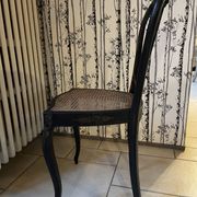 Chaise bois noirci