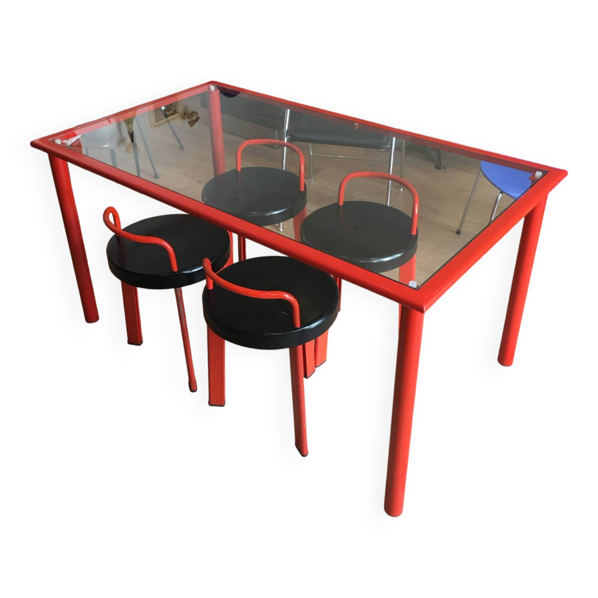 Table and stools, Italy, 1980s