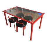 Table and stools, Italy, 1980s