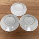 Set of 3 tea cups and their earthenware cups