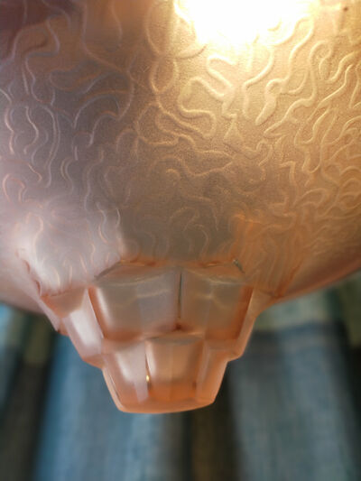 Suspension Art Deco pink basin