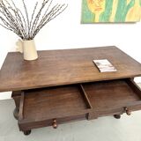 Neo-Renaissance desk in solid oak, circa 1900