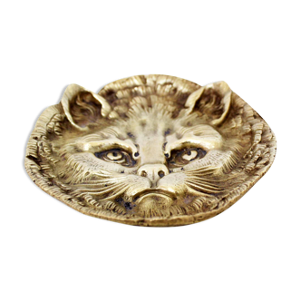 Trinket bowl "chat" in bronze