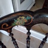 Napoleon III chair in blackened painted wood