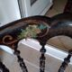 Napoleon III chair in blackened painted wood