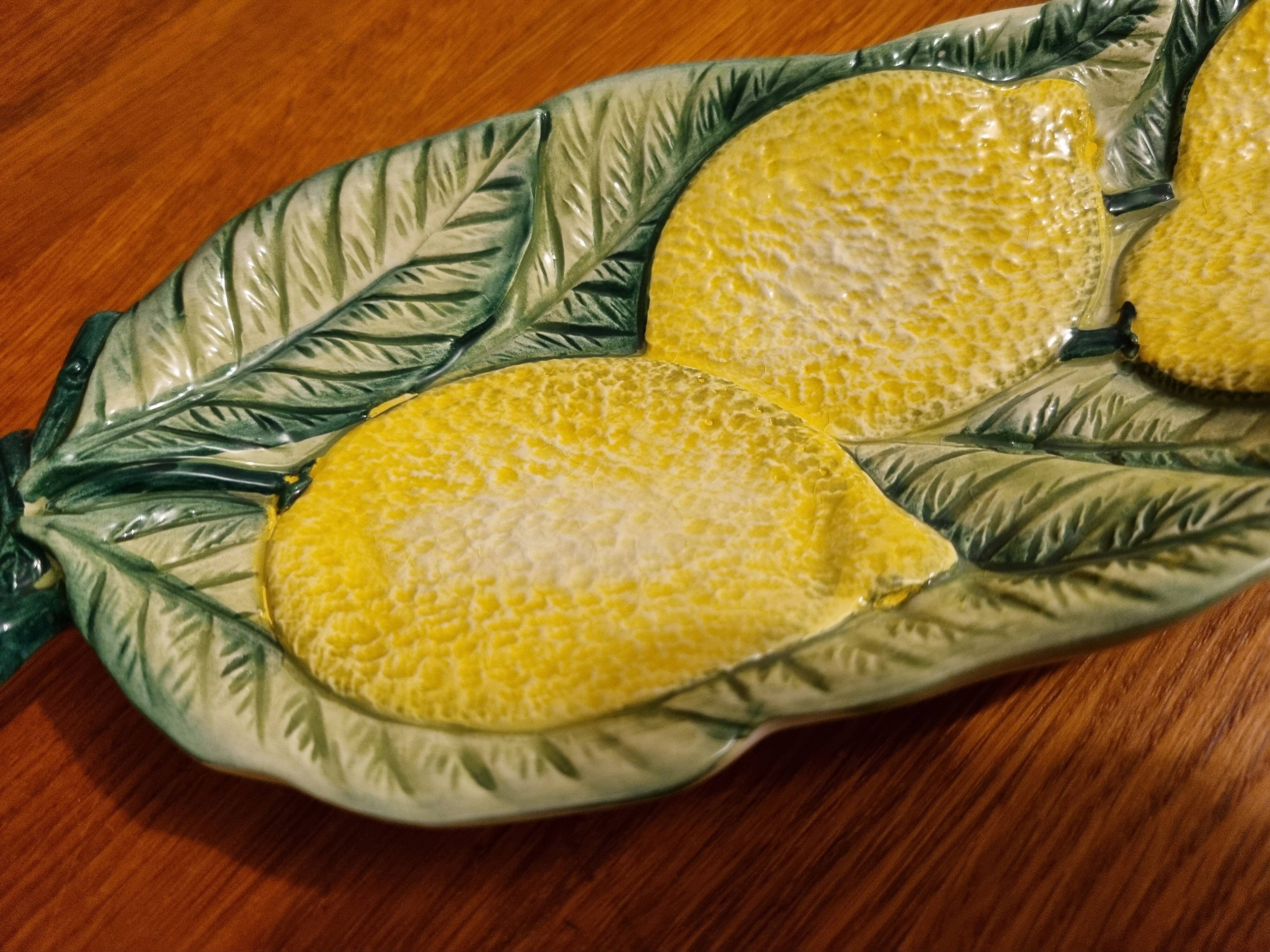 Ravier cup in italian slip pattern lemons