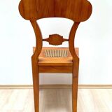Biedermeier Board Chairs in Cherry Veneer and Mesh, Vienna, 1830s, Set of 6