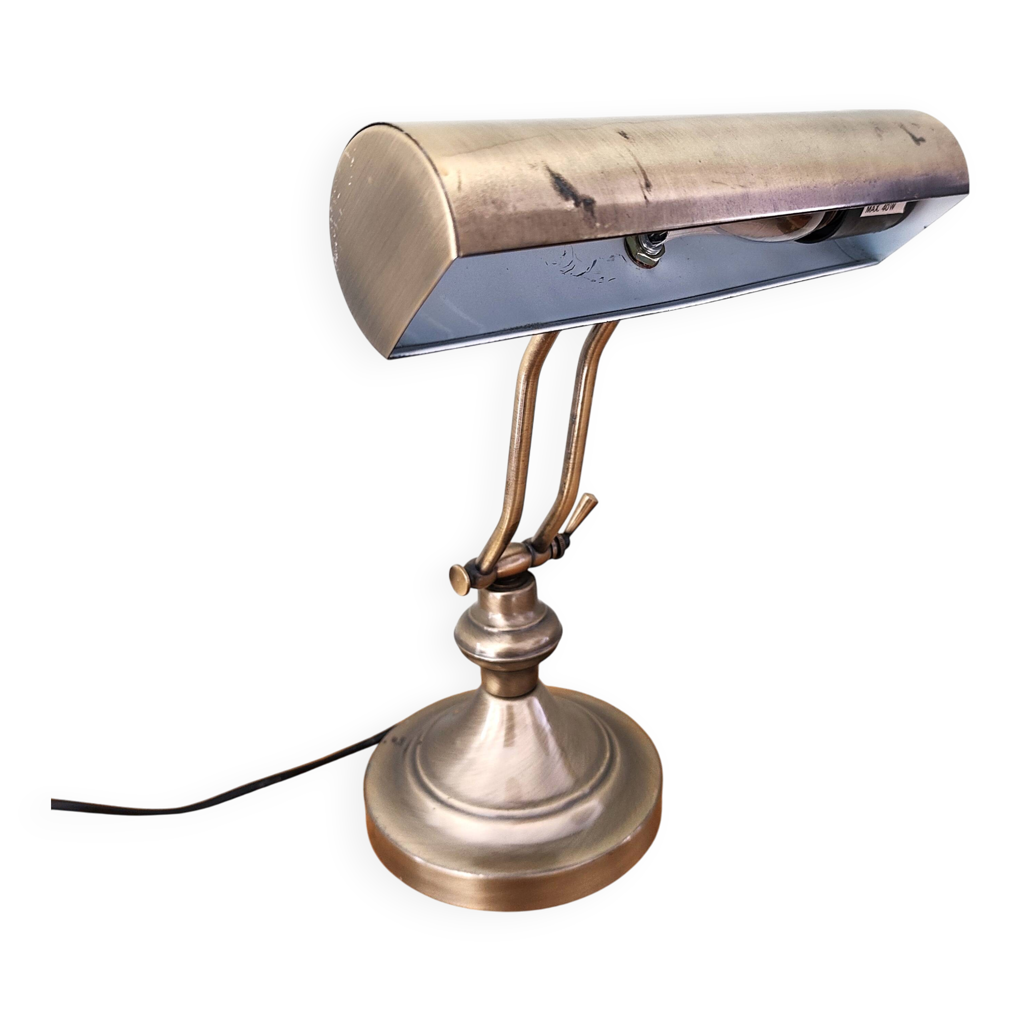 Lampe de bureau ancienne lumijura style banquier