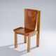 Elm and leather chair, Luigi Gorgoni, 1970s