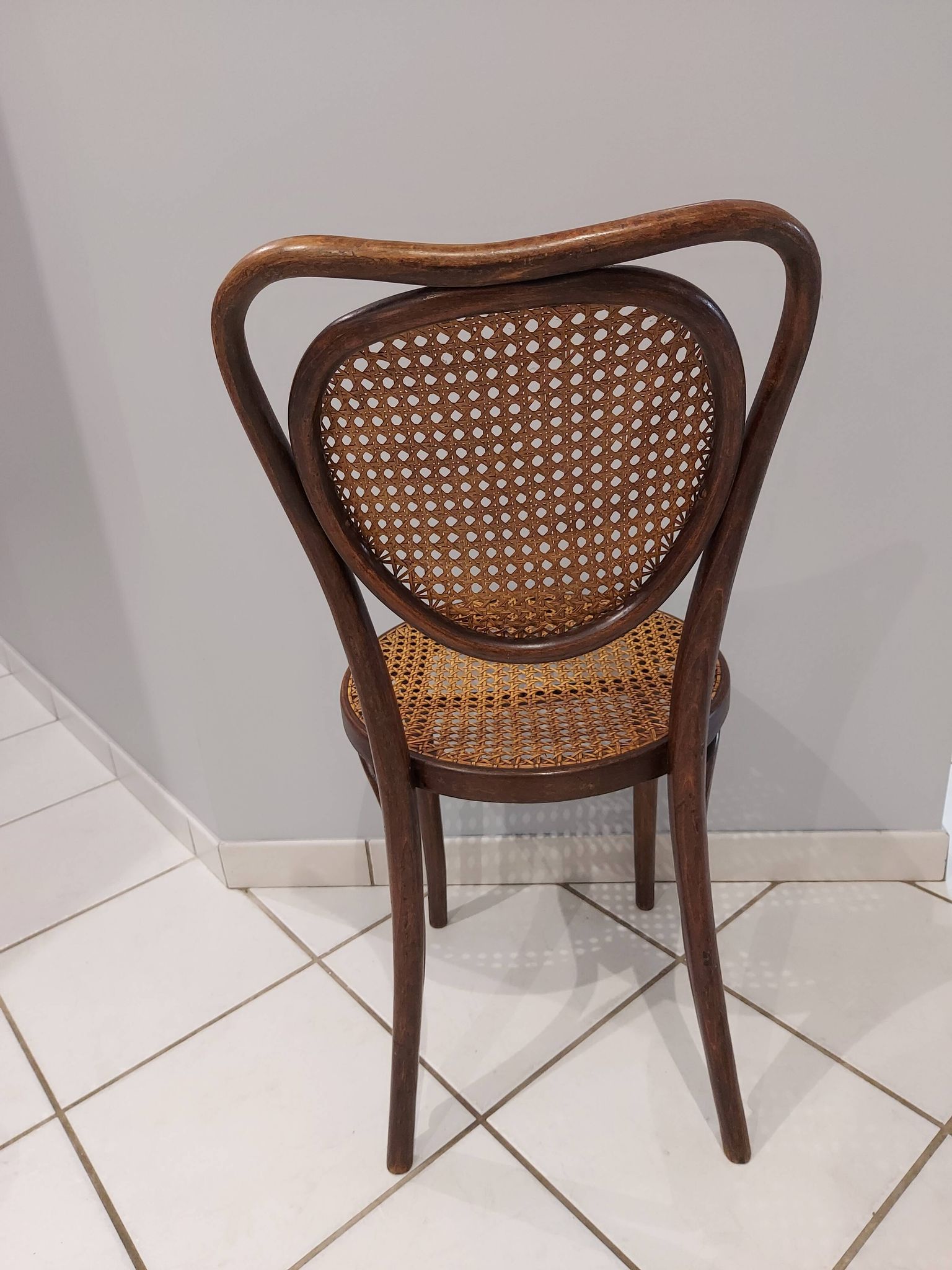 Suite of 4 chairs Bistrot cannage ZMP Radomsko for Thonet 1950s