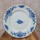 Large antique K&G Lunéville plate, blue floral decoration.