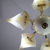 Exceptional Vintage 6-Light Gold Murano Glass Chandelier