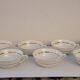 8 porcelain cups from Limoges – gold trim – 1950s