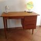 Scandinavian-style verni chene desk / vintage 60s