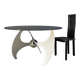 Luciano Campanini “Helix” adjustable dining or coffee table, 1970s