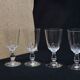 4 antique baccarat cut crystal wine glasses? saint louis?