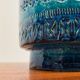 Vase en céramique Rimini bleu par Aldo Londi pour Bitossi, Italie années 1960