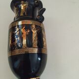 Petit vase noir et or