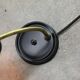 Mid-Century Italian Mini Gooseneck Table Lamp in Black and Brass