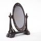 Art Nouveau table mirror with ornamental metal frame, early 20th century