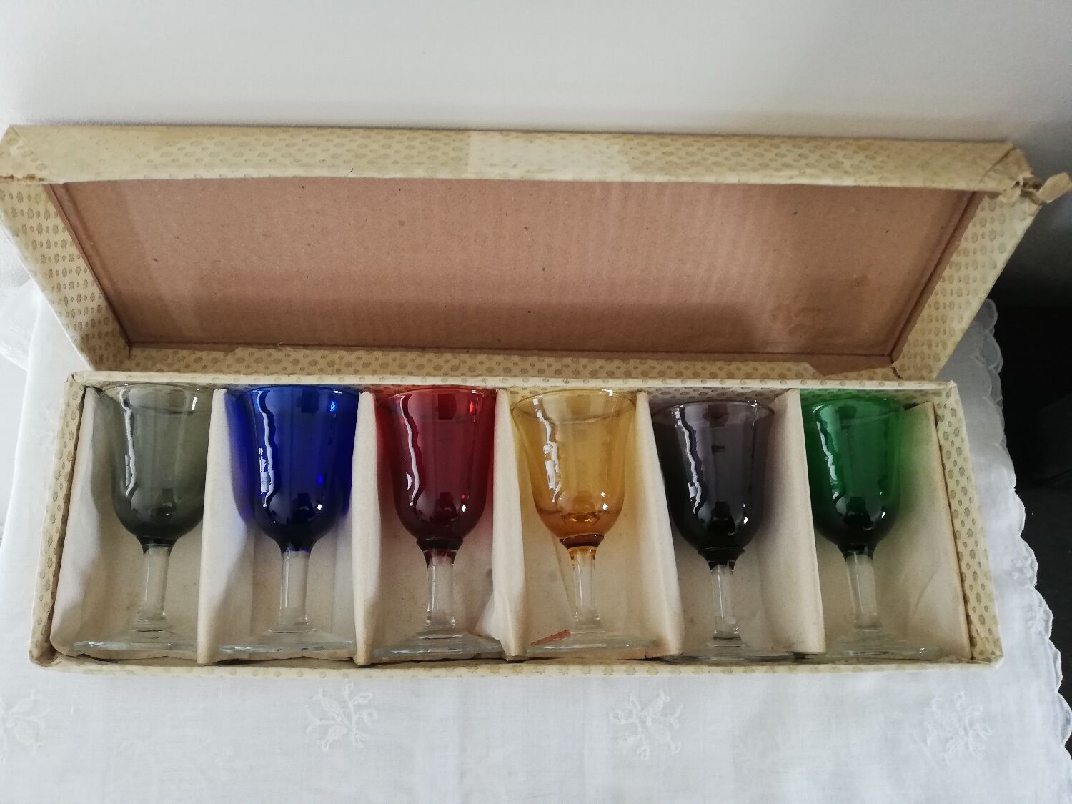 Set Italian vintage alcohol glasses