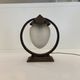 Sculptural Art Deco Table Lamp With Frosted Glass Shade, 1930s