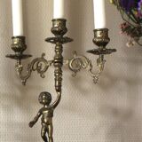 Regulated chandelier with three candle holders Angelot