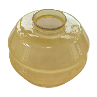 Lampshade globe art deco in old beige opaline glass