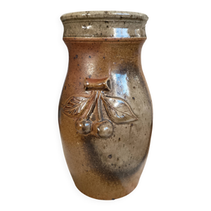 Vase en grès pyrité,