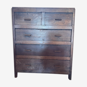 Antique teak chest of drawers