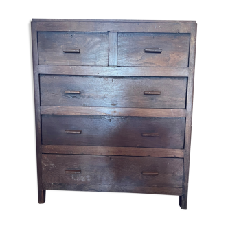 Antique teak chest of drawers