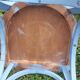 pair of chippy blue paint bistro chairs