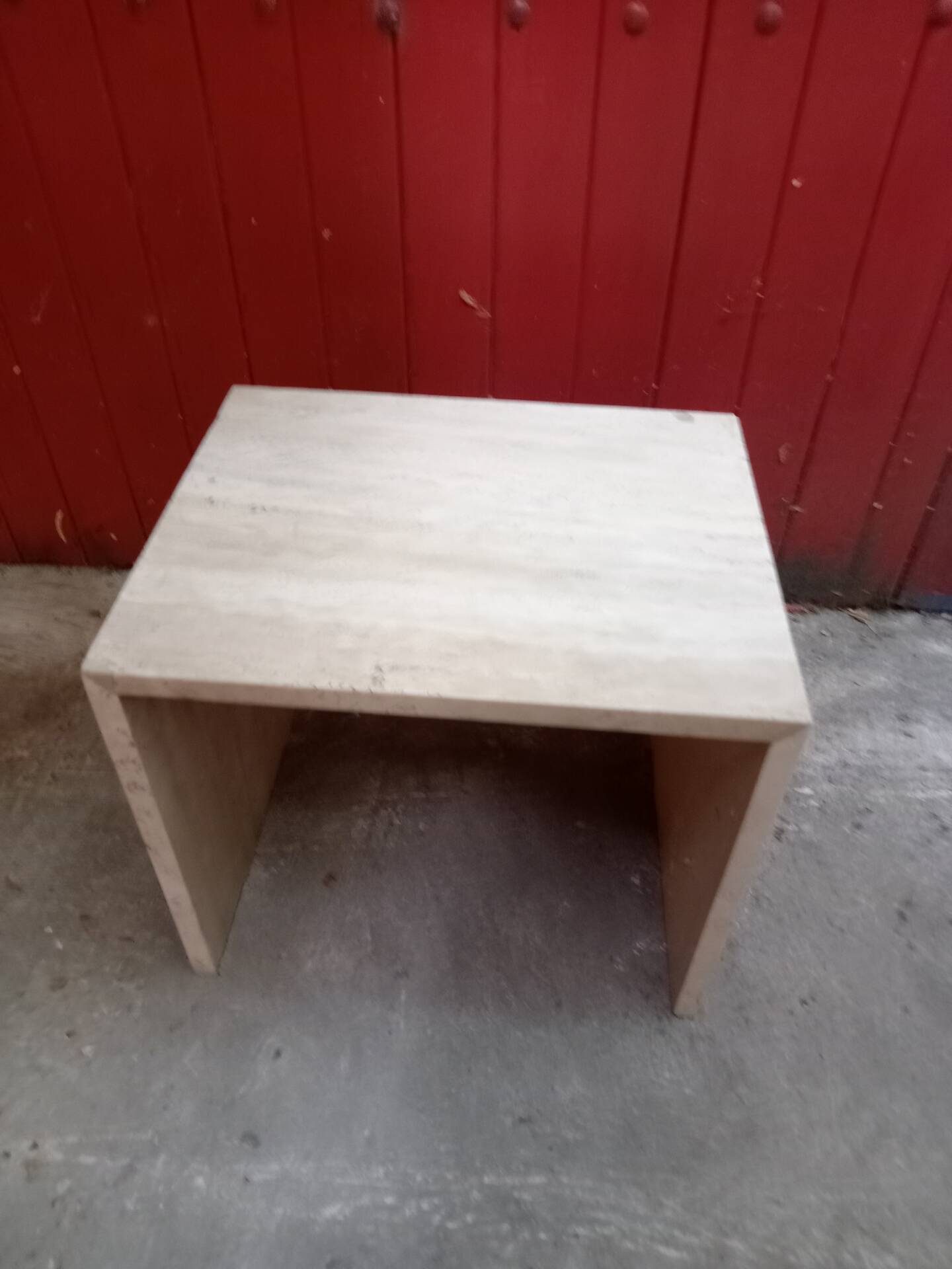 Travertine coffee table