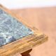 Authentic solid wood and green marble pedestal