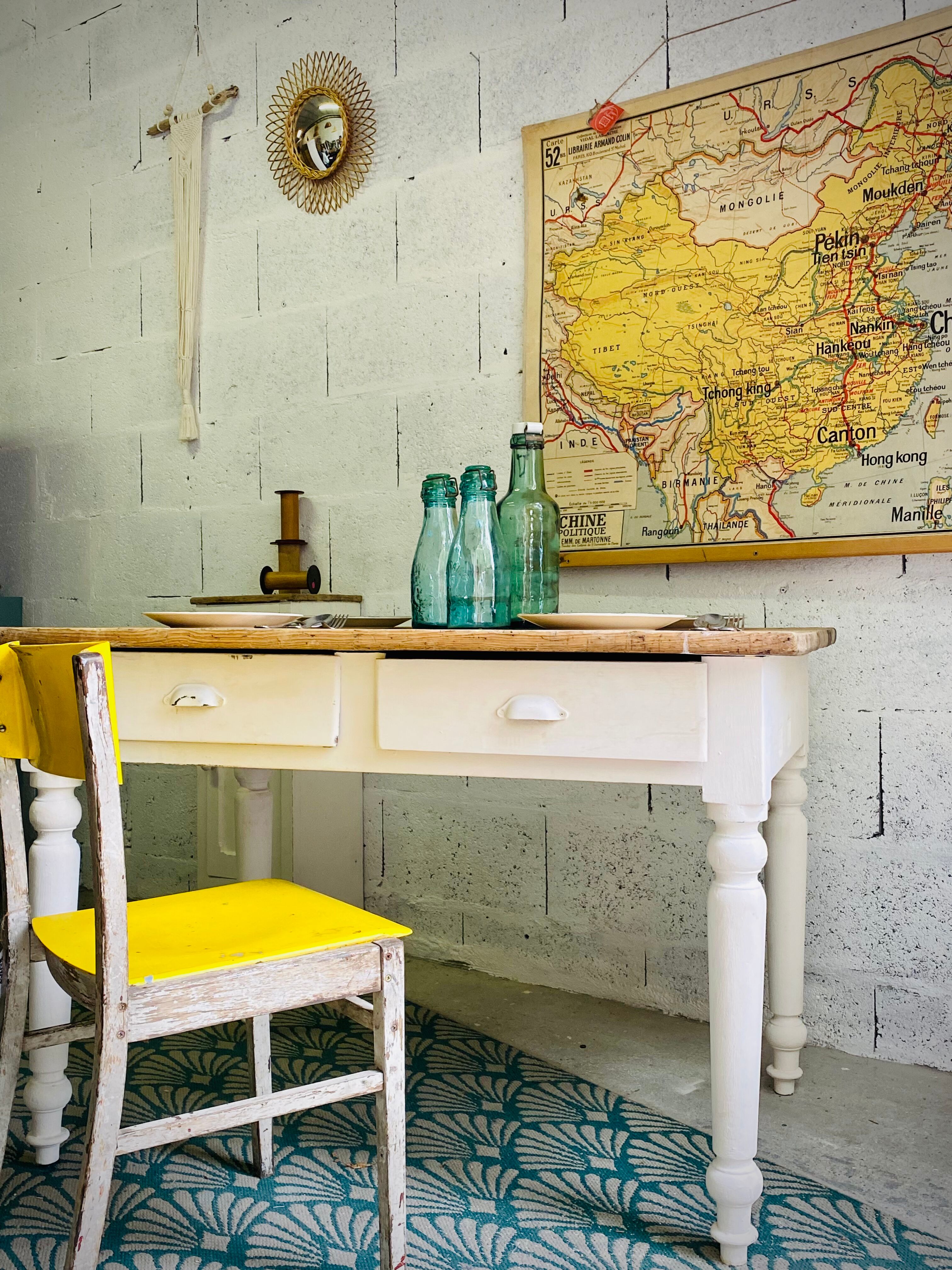 Bistro table feet turned