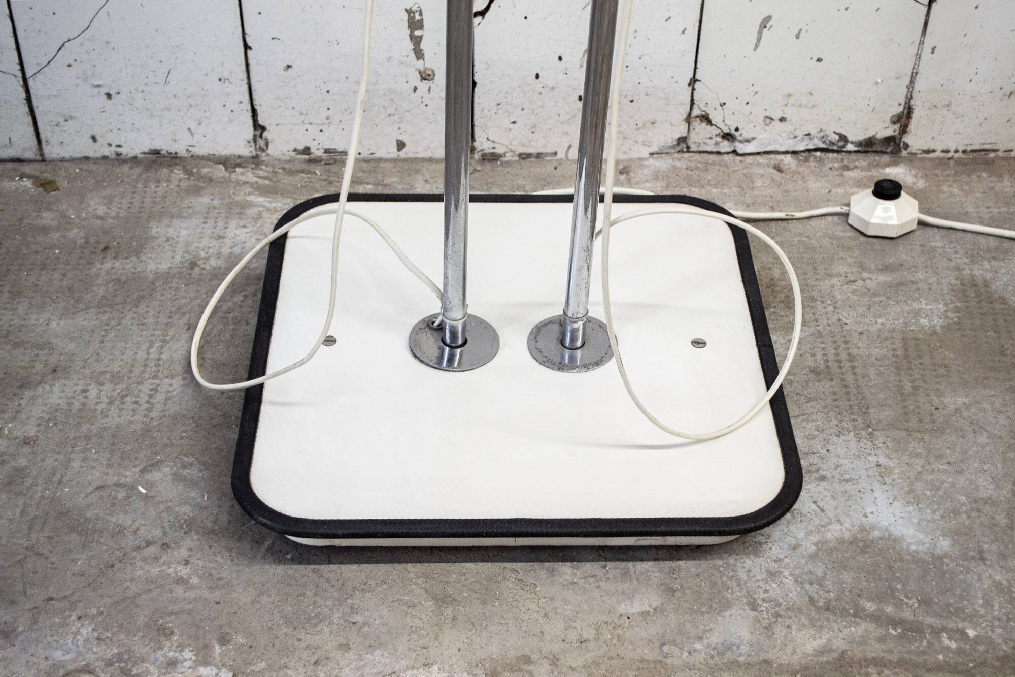 Lampada da terra regolabile Italiana due luci Anni '70