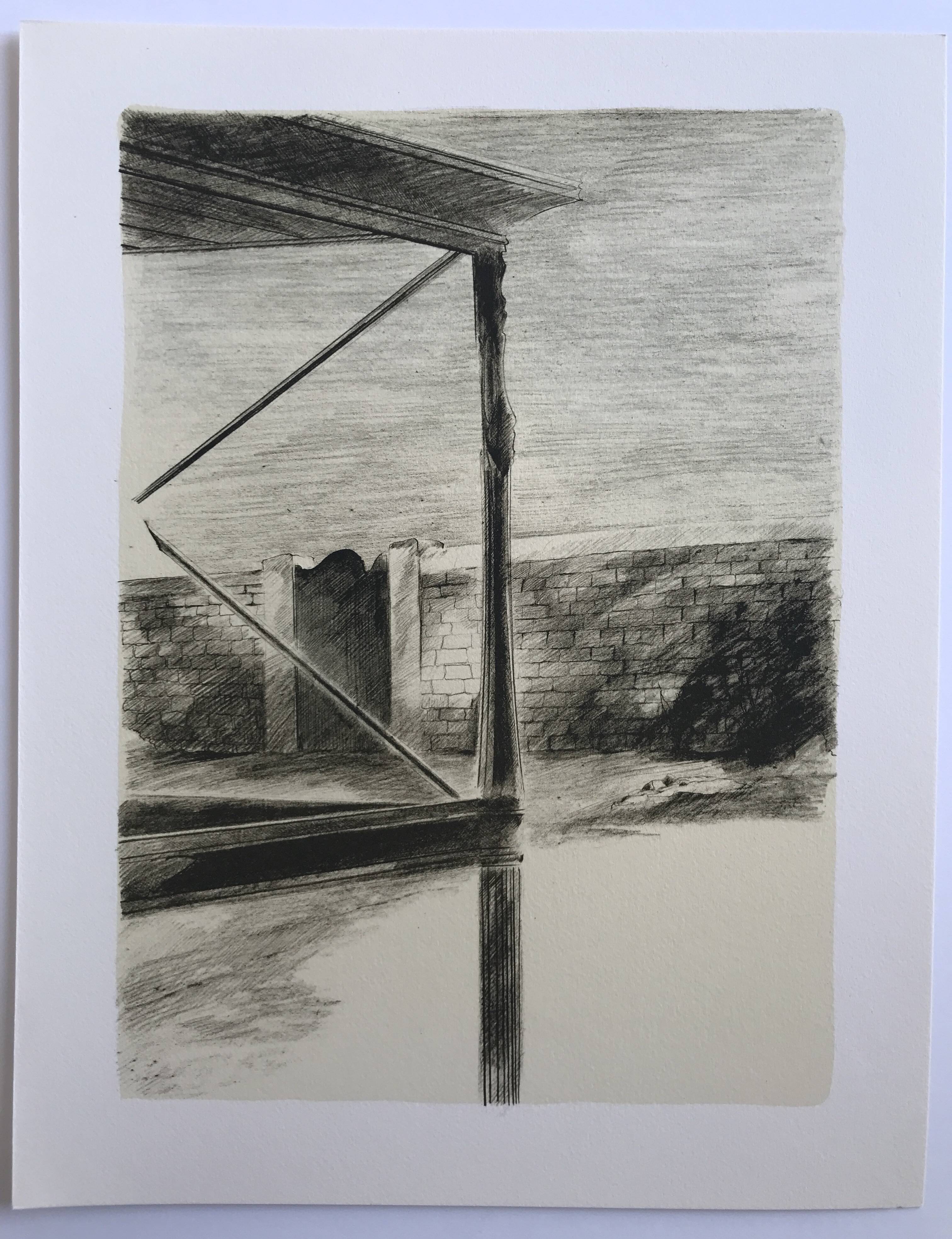 Set of 4 original lithographs by Pierre Skira, 1978. Water