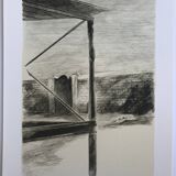 Set of 4 original lithographs by Pierre Skira, 1978. Water